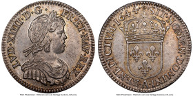 Louis XIV 1/12 Ecu 1644-A (Rose) MS62 NGC, Paris mint, KM140.1, Gad-111. 2 Points. HID09801242017 © 2023 Heritage Auctions | All Rights Reserved