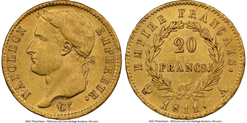 Napoleon gold 20 Francs 1811-A MS62 NGC, Paris mint, KM695.1, Fr-511. HID0980124...