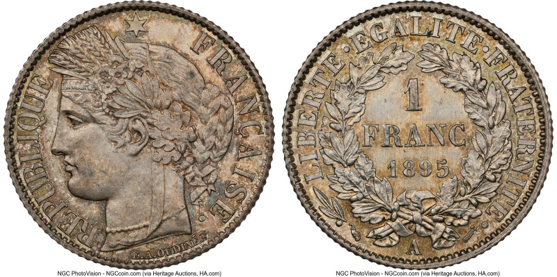 Republic Franc 1895-A MS65 NGC, Paris mint, KM822.1. From the Jessica & Amanda C...