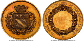 Republic gold "Aube Horticultural Society" Medal ND (1880-present) AU58 NGC, Paris mint, 28mm. 12.60gm. Cornucopia edge privy. HID09801242017 © 2023 H...