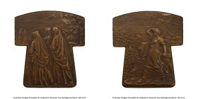 Republic bronze Specimen "The Widows" Medal ND (c. 1906) SP63 PCGS, Paris mint, Maier-237. 70mm x 75mm (the widest and tallest measurements). By G. Pr...