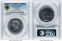 Republic aluminum Specimen Essai 10 Francs 1943 SP65 PCGS, Paris mint, KM-E86a, Maz-2658b. A spectacular WWII-era French pattern with an obverse portr...