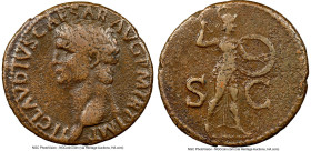 Claudius I (AD 41-54). AE as (28mm, 10.51 gm, 7h). NGC Choice Fine 5/5 - 3/5. Rome, ca. AD 41-42. TI CLAVDIVS CAESAR AVG P M TR•P•IMP, bare head of Cl...