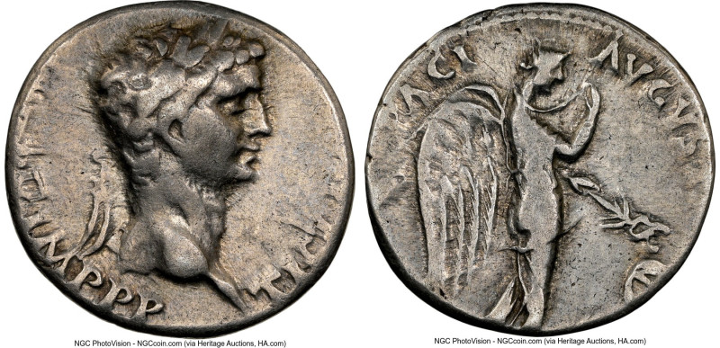 Claudius I (AD 41-54). AR denarius (16mm, 2.92 gm, 6h). NGC VF 3/5 - 3/5. Rome, ...