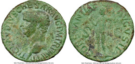 Claudius I (AD 41-54). AE as (29mm, 6h). NGC Choice Fine. Rome, ca. AD 50-54. TI CLAVDIVS CAESAR AVG P M TR P IMP P P, bare head of Claudius I left / ...