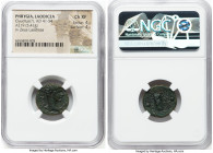 PHRYGIA. Laodicea. Claudius(?) (AD 41-54). AE (19mm, 5.41 gm, 12h). NGC Choice XF 4/5 - 4/5. Pythes II, magistrate. ΣΕΒΑΣ-ΤΟΣ, bare head of Claudius(?...