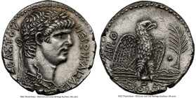 SYRIA. Antioch. Nero (AD 54-68). AR tetradrachm (25mm, 14.85 gm, 1h). NGC Choice AU 5/5 - 3/5, brushed. Dated Caesarean Era Year 111 and Regnal Year 9...