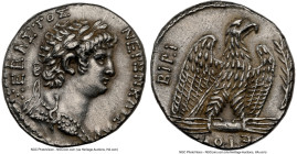 SYRIA. Antioch. Nero (AD 54-68). AR tetradrachm (25mm, 15.14 gm, 1h). NGC AU 5/5 - 3/5, brushed. Dated Regnal Year 10 and Caesarean Era Year 112 (AD 6...