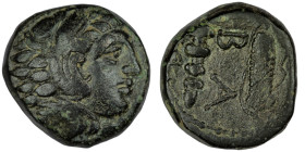 Alexander the Great. (336-323 BC) Bronze Æ. (16mm, 6,84g) Obv: head of Alexander the great right. Rev: bow and club.