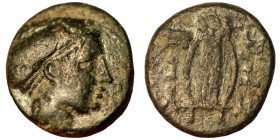 Mysia. Cyzicus. (1st Century AD) Pseudo-Autonomous issue. (12mm 1,90g) Obv: laureate head of Apollo right. Rev: lyre.