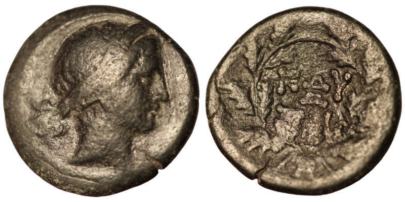 Mysia. Kyzikos. (around 50 BC). Bronze Æ. (18mm, 4,24g). Obv: head of Kore right...