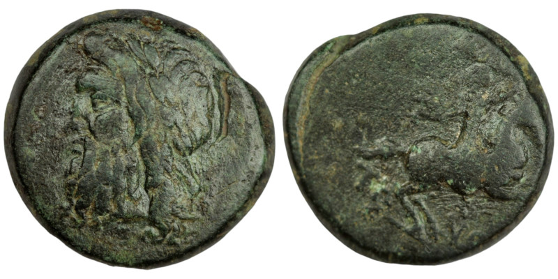 Mysia. Adramytteion. (3.-2. Century BC) Bronze Æ. (14mm, 2,63g) Obv: head of Zeu...