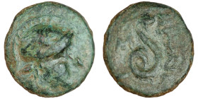 Mysia. Pergamon. Attalos II. Philadelphos. (160-139 BC). Bronze Æ. (15mm, 3,37g). Obv: head of Athena right. Rev: snake.