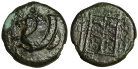Troas. Skepsis. (400-310 BC) Bronze Æ. (15mm, 3,23g) Obv: forepart of Pegasos right. Rev: tree in frame.