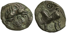 Eastern Celts. Imitations of Philip II. of Macedon. "Kugelwange" (2.-1. Century BC) AR Tetradrachm. (25mm, 6,04g) Obv: head of Philip II. right. Rev: ...