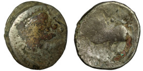 Eastern Celts. Imitations of Philip II. of Macedon. "Kugelwange" (2.-1. Century BC) AR Tetradrachm. (25mm, 9,13g) Obv: head of Philip II. right. Rev: ...