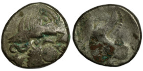Eastern Celts. Imitations of Philip II. of Macedon. "Kugelwange" (2.-1. Century BC) AR Tetradrachm. (21mm, 5,81g) Obv: head of Philip II. right. Rev: ...