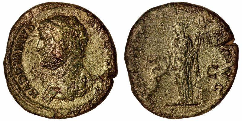 Hadrian. (133-135 AD) Æ As. (26mm, 11,42g) Rome. Obv: HADRIANVS AVG COS III P P....