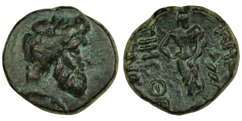 Phyrgia. Acmoneia. (1st. Century BC) Bronze Æ. (11mm, 3,47g) Obv: laureate head ...