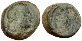 Lydia. Sardes. (133 BC - 14 AD). Bronze Æ. (16mm, 5,51g). Obv: laureate head of Heracles right. Rev: Apollo standing left.