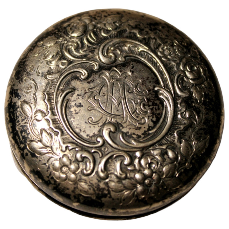 Varia. Deckel. 800/1000 Silber. Monogram. 32,52g.