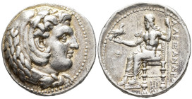 MACEDONIAN KINGS.
Alexander III the Great (336-323 BC), lifetime issue.
Tetradrachm
(AR, 27 mm, 17.22 g)
c. 325-323 BC, Babylon.

Head of Herakl...