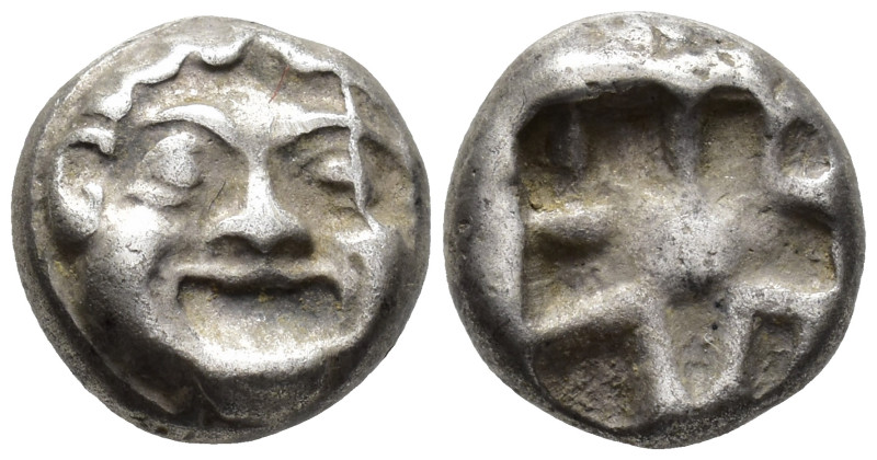 MYSIA,
Parion.
Drachm
(AR, 12 mm, 3.19 g)
5th century BC.

Facing gorgonei...
