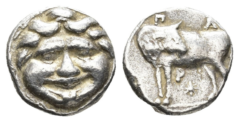 MYSIA,
Parion.
Hemidrachm
(AR, 12 mm, 2.38 g)
4th century BC.

ΠΑ/ΡΙ Bull ...