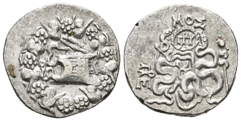 MYSIA,
Pergamon. Cistophoric standard. Mos-, prytaneis
Tetradrachm
(AR, 26 mm...