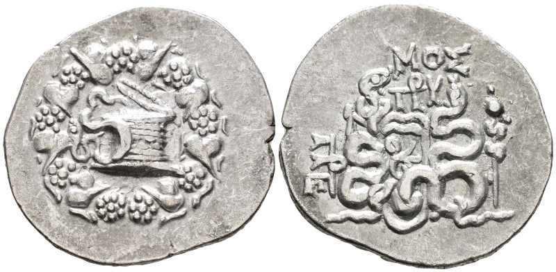 MYSIA,
Pergamon. Cistophoric standard. Mos-, prytaneis
Tetradrachm
(AR, 31 mm...