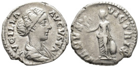 Lucilla, Augusta (AD 164-182).
Denarius
(AR, 18 mm, 3.35 g)
AD 164-180, Rome.

LVCILLA AVGVSTA Bust of Lucilla right, draped, hair waved and fast...