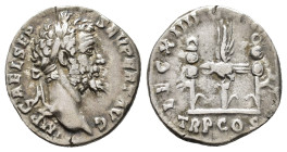 Septimius Severus (AD 193-211).
Denarius
(AR, 18 mm, 2.59 g)
AD 193-194, Rome.

IMP CAE L SEP SEV PERT AVG Head of Septimius Severus right, laure...