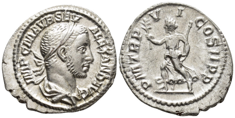 Severus Alexander (AD 222-235).
Denarius
(AR, 21 mm, 2.29 g)
AD 227, Rome.
...