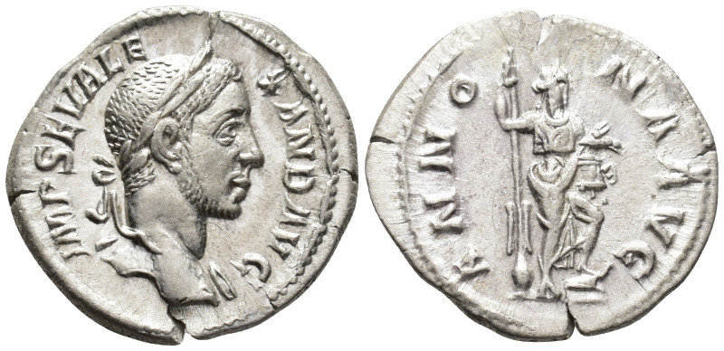 Severus Alexander (AD 222-235).
Denarius
(AR, 20 mm, 2.84 g)
AD 228-231, Rome...