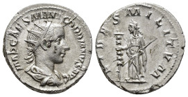 Gordian III (AD 238-244).
Antoninianus
(AR, 22 mm, 4.33 g)
AD 238-239, Rome.

IMP CAES M ANT GORDIANVS AVG Bust of Gordian III right, radiate, dr...
