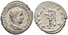 Gordian III (AD 238-244).
Antoninianus
(AR, 24 mm, 5.14 g)
AD 238-239, Rome.

IMP CAES M ANT GORDIANVS AVG Bust of Gordian III right, radiate, dr...