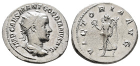 Gordian III (AD 238-244).
Antoninianus
(AR, 23 mm, 4.55 g)
AD 238-239, Rome.

IMP CAES M ANT GORDIANVS AVG Bust of Gordian III right, radiate, dr...