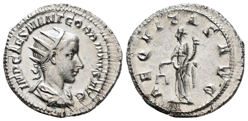 Gordian III (AD 238-244).
Antoninianus
(AR, 23 mm, 4.05 g)
AD 240, Rome.

I...