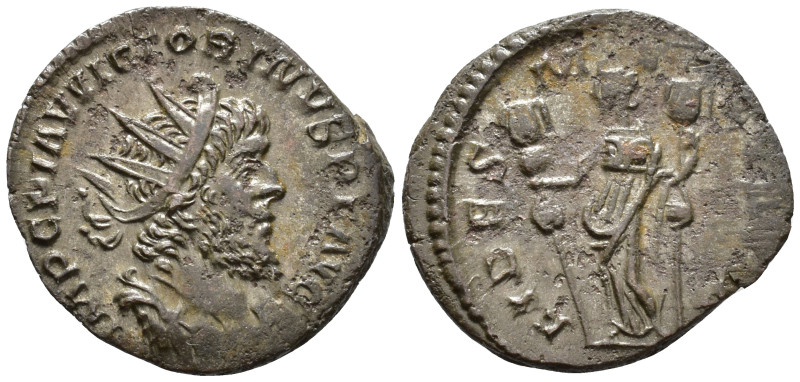 Victorinus (AD 269-271).
Antoninianus
(AE, 20 mm, 2.64 g)
AD 269, Treveri.
...