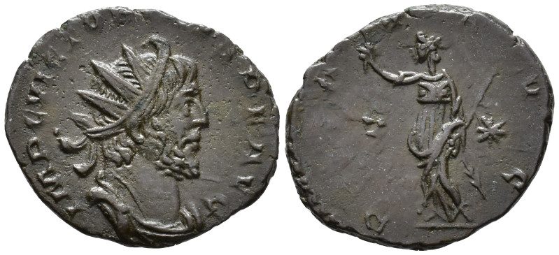 Victorinus (AD 269-271).
Antoninianus
(AE, 20 mm, 2.73 g)
AD 270, Treveri.
...