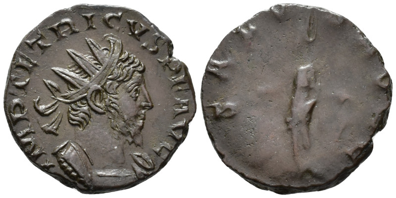 Tetricus I (AD 271-274).
Antoninianus
(AE, 18 mm, 2.78 g)
AD 272-273, Treveri...