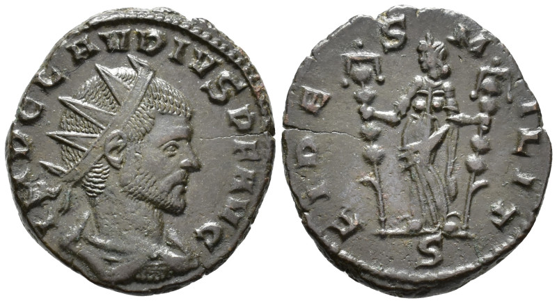 Claudius II Gothicus (AD 268-270).
Antoninianus
(AE, 19 mm, 3.11 g)
AD 269-27...