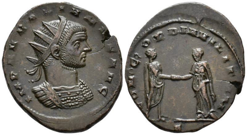 Aurelian (AD 270-275).
Antoninianus
(AE, 23 mm, 3.67 g)
AD 273-274, Mediolanu...
