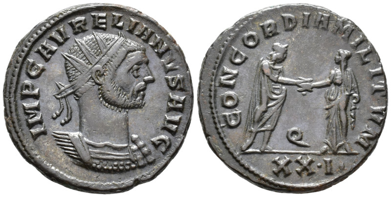 Aurelian (AD 270-275).
Antoninianus
(AE, 22 mm, 4.11 g)
AD 274-275, Siscia.
...