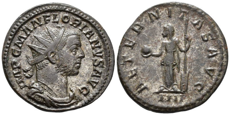 Florianus (AD 276).
Antoninianus
(AE, 22 mm, 4.05 g)
AD 276, Lugdunum.

IMP...