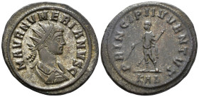 Numerian, Caesar (AD 282-283).
Antoninianus
(AE, 23 mm, 5.05 g)
AD 282-283, Rom.

M AVR NVMERIANVS C Bust of Numerian right, radiate, draped and ...