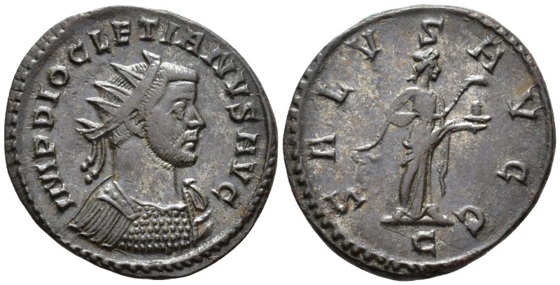 Diocletian (AD 284-305).
Antoninianus
(AE, 23 mm, 3.41 g)
AD 291, Lugdunum.
...