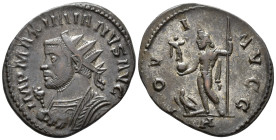 Maximianus, first reign (AD 286-305).
Antoninianus
(AE, 23 mm, 3.53 g)
AD 290-291, Lugdunum.

IMP MAXIMIANVS AVG Bust of Maximianus left, radiate...