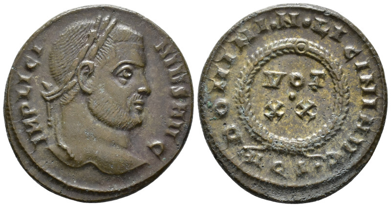 Licinius I (AD 308-324).
Follis
(AE, 19 mm, 3.25 g)
AD 321, Aquileia.

IMP ...