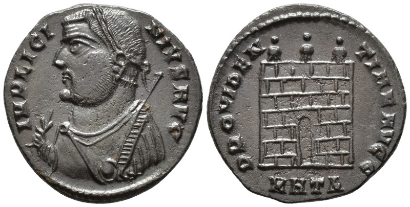Licinius I (AD 308-324).
Follis
(AE, 19 mm, 2.42 g)
AD 317, Heraclea.

IMP ...